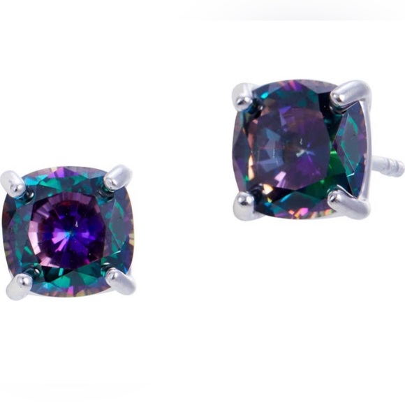 Mystic Topaz Sterling Silver Stud Earrings - Picture 1 of 4